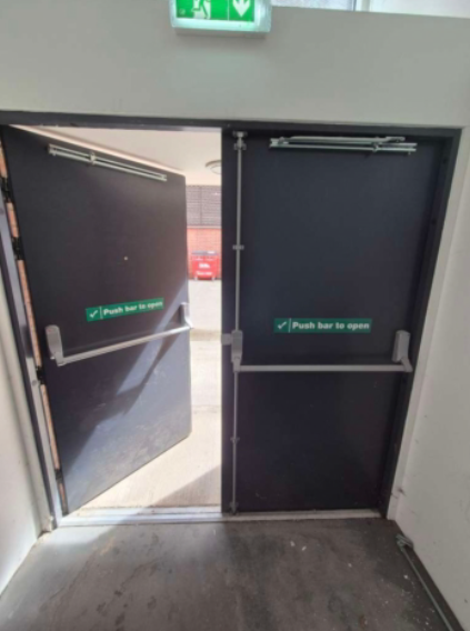 Fire Exit Double Doors